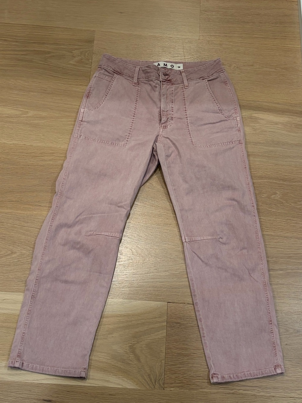 AMO Dusty Pink Women's Straight Cropped Jeans Size 26 - NEVER WORN